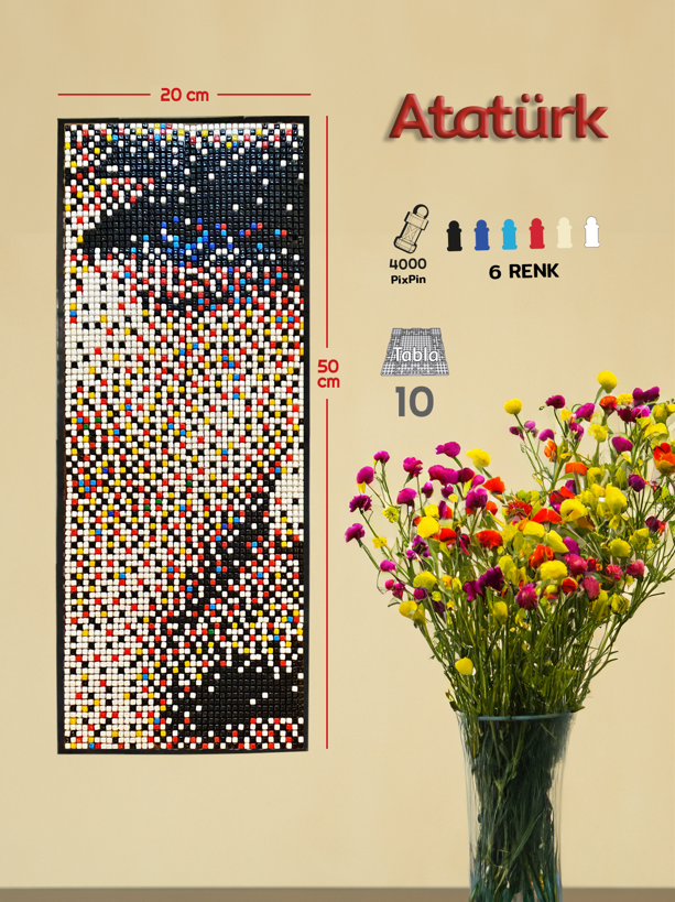 Atatürk - 10 Tabla - 4000 PixPin - 20*50 cm - PFA205010