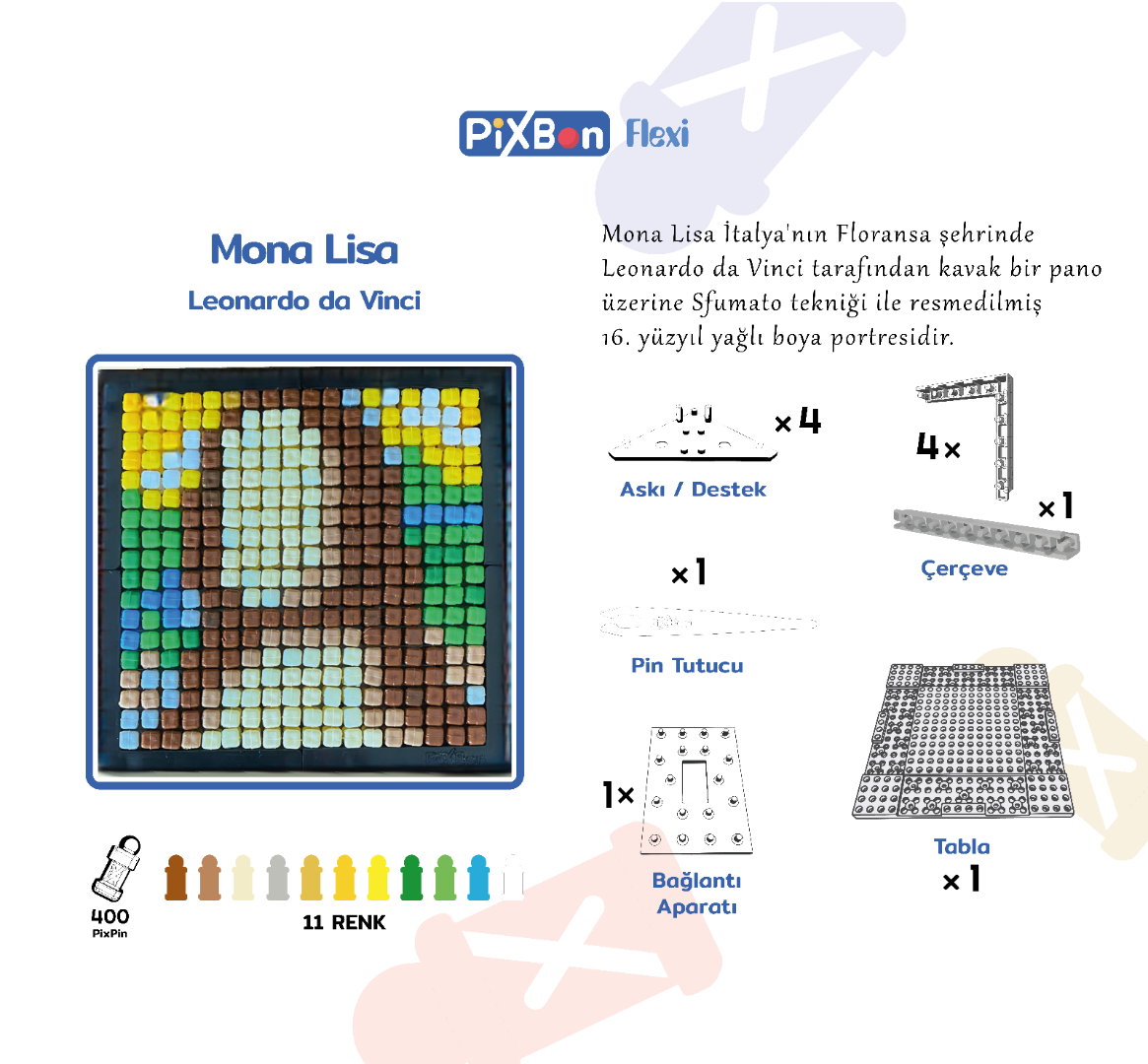 Pixbon Flexi - Pixel Sanat Kiti - Mona Lisa -  PFS1001