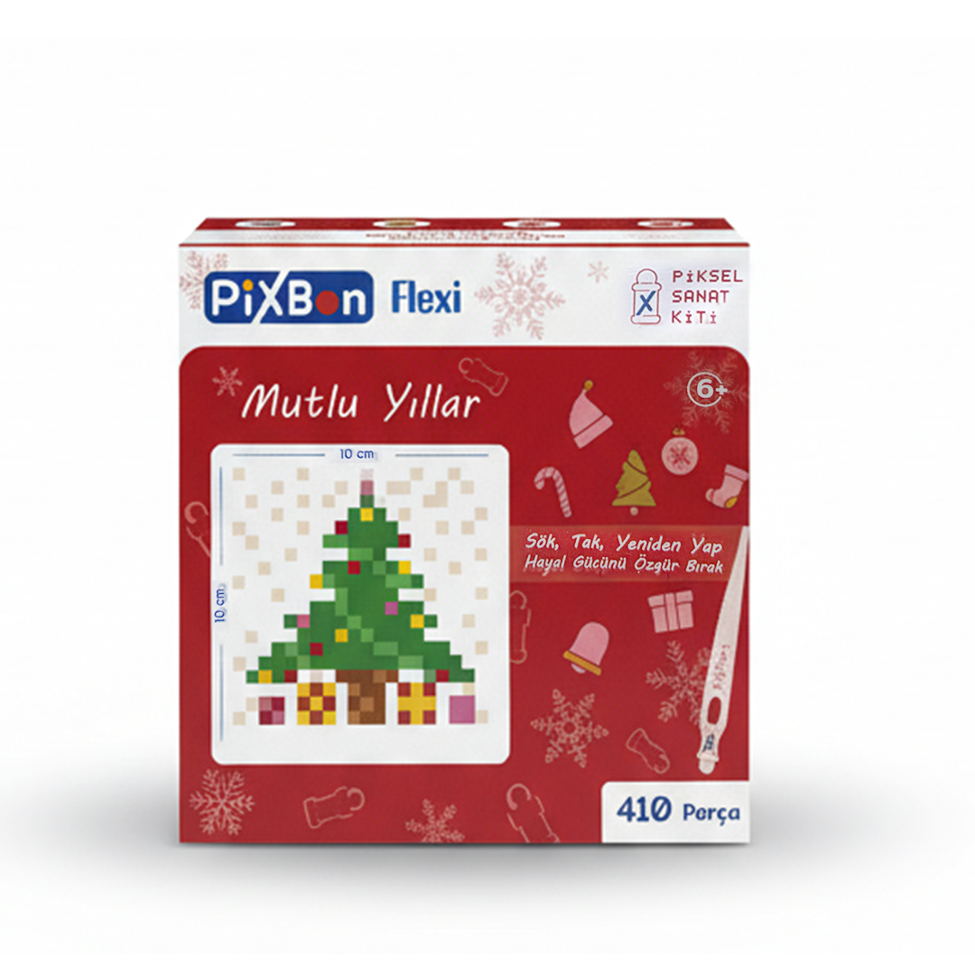 PixBon Flexi Piksel Sanat Kiti – Yılbaşı Temalı Piksel Sanatı - Mozaik - 10*10 cm - PFY1003