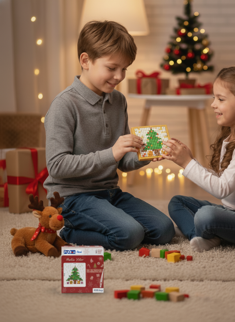 PixBon Flexi Piksel Sanat Kiti – Yılbaşı Temalı Piksel Sanatı - Mozaik - 10*10 cm - PFY1003