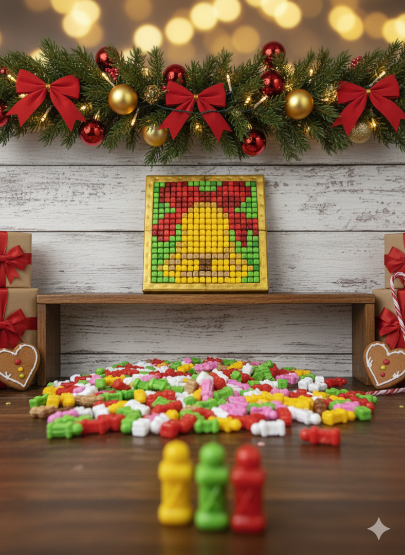 PixBon Flexi Piksel Sanat Kiti – Yılbaşı Temalı Piksel Sanatı - Mozaik - 10*10 cm - PFY1006