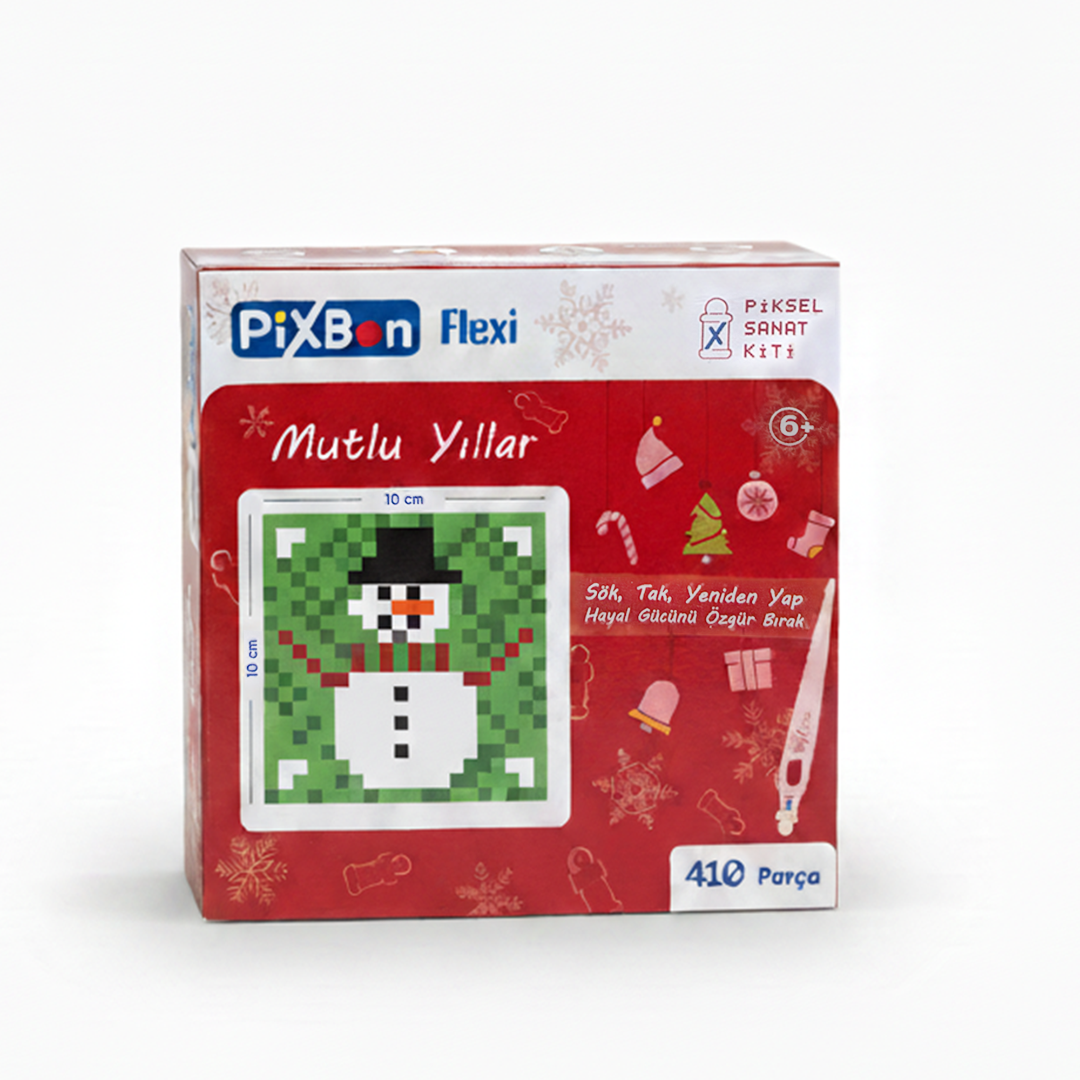 PixBon Flexi Piksel Sanat Kiti – Yılbaşı Temalı Piksel Sanatı - Mozaik - 10*10 cm - PFY1008